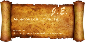 Jelenovics Ernella névjegykártya